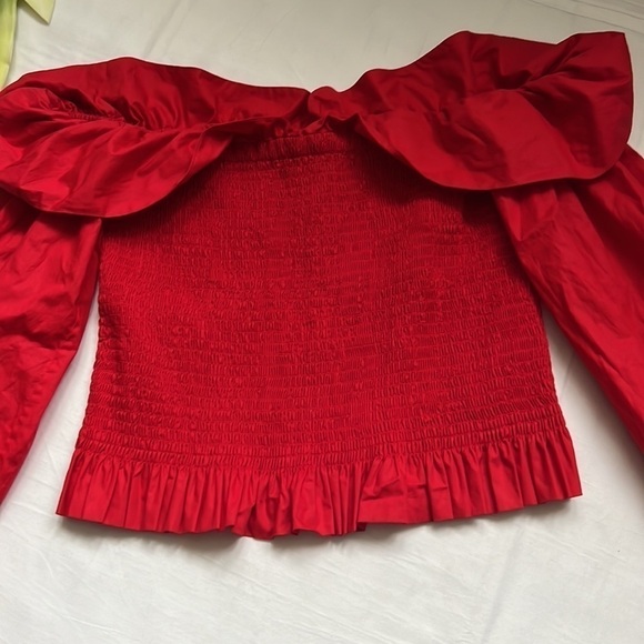 ⭐️MAJE Lenda Smocked Off-The-Shoulder Cotton Top⭐️ - Picture 7 of 11